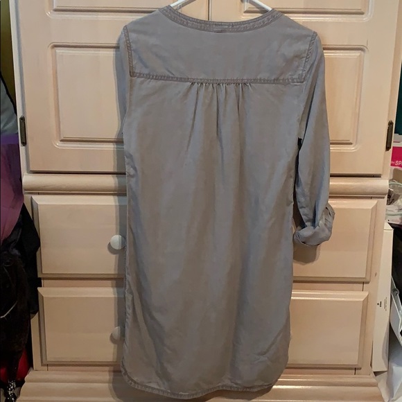 Express Quarter Sleeve Charcoal Dress - Picture 2 of 2